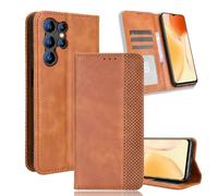 YUECXIN Coque pour Oukitel C61 Pro/Oukitel C61, Retro Design Premium PU Portefeuille Étui [Fentes pour Cartes] [Fermeture Magnétique] [Stand Fonction] Antichoc Housse, Brun
