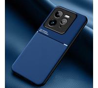 YUECXIN Coque pour Realme GT7 Pro, Grâce Exquis Mode Texture Doux Étui, Premium Très Mince Antichoc Antidérapante TPU + PU Bumper Silicone Housse. Bleu