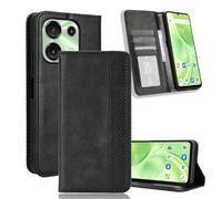 YUECXIN Coque pour Umidigi G9 5G / G9C / G9T / G9A, Retro Design Premium PU Portefeuille Étui [Fentes pour Cartes] [Fermeture Magnétique] [Stand Fonction] Antichoc Housse, Noir