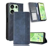 YUECXIN Coque pour Umidigi G9 5G / G9C / G9T / G9A, Retro Design Premium PU Portefeuille Étui [Fentes pour Cartes] [Fermeture Magnétique] [Stand Fonction] Antichoc Housse, Bleu