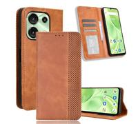 YUECXIN Coque pour Umidigi G9 5G / G9C / G9T / G9A, Retro Design Premium PU Portefeuille Étui [Fentes pour Cartes] [Fermeture Magnétique] [Stand Fonction] Antichoc Housse, Brun