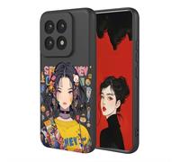 YUECXIN Coque pour Xiaomi 14T, Mode Motif Très Mince Doux Silicone Liquide Soyeux Étui, Premium Antichoc TPU Bumper Protection Complète du Corps Housse. Fille Cool