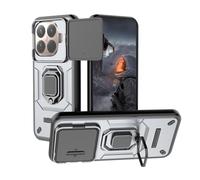 YUECXIN Coque pour Xiaomi 15T Pro, Étui D'armure de Protection Complète de Qualité Militaire, Dur PC Dos Étui＆Souple TPU Bumper Silicone Antichoc Housse, Gris