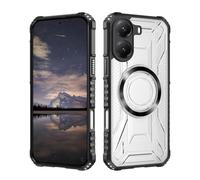 YUECXIN Coque pour Xiaomi Poco X7 Pro Compatible avec la Charge sans Fil Magsafe, Étui Arrière Texturée Transparente, Housse Silicone TPU Très Mince Antichoc. Noir