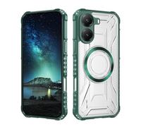 YUECXIN Coque pour Xiaomi Poco X7 Pro Compatible avec la Charge sans Fil Magsafe, Étui Arrière Texturée Transparente, Housse Silicone TPU Très Mince Antichoc. Vert