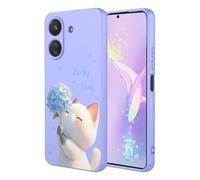 YUECXIN Coque pour Xiaomi Redmi 13C 4G / Poco C65, Mode Motif Très Mince Doux Silicone Liquide Soyeux Étui, Premium Antichoc TPU Bumper Protection Complète du Corps Housse. Chat