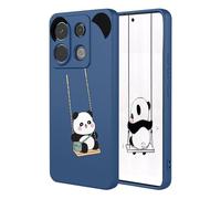 YUECXIN Coque pour Xiaomi Redmi Note 13 Pro 5G / Poco X6 5G, Mode Motif Très Mince Doux Silicone Liquide Soyeux Étui, Premium Antichoc TPU Bumper Protection Complète du Corps Housse. Panda