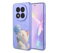 YUECXIN Coque pour Xiaomi Redmi Note 15 Pro+ Plus/Poco M8 Pro 5G, Mode Motif Très Mince Doux Silicone Liquide Soyeux Étui, Premium Antichoc TPU Bumper Protection Complète du Corps Housse. Chat