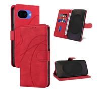 YUECXIN Cuir Coque pour Google Pixel 10a 5G, Housse en Cuir Premium PU Flip Portefeuille, avec Support/Fentes pour Cartes/RFID Blocage TPU Silicone Antichoc Étui. Rouge