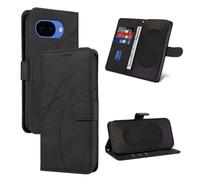 YUECXIN Cuir Coque pour Google Pixel 10a 5G, Housse en Cuir Premium PU Flip Portefeuille, avec Support/Fentes pour Cartes/RFID Blocage TPU Silicone Antichoc Étui. Noir