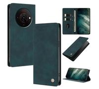 YUECXIN Cuir Coque pour ZTE Blade A76 5G, Premium PU Flip Rabat Portefeuille Etui avec Support/Fentes pour Cartes/RFID/Fermeture Magnétique Antichoc TPU Housse. Vert foncé
