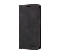 YUECXIN Étui de Luxe pour Oppo Reno 13 FS/Oppo Reno 13F 5G/4G, Coque Portefeuille en Cuir PU Antichoc avec Support Magnétique & Housse avec Protection RFID Anti-vol,Noir