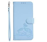 YUECXIN Étui de pour Honor 600 Smart 5G, Cuir PU Portefeuille Coque Magnétique Flip Case avec Fonction Support Fente Carte Housse 360 Degrés Antichoc Protection, Bleu