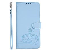 YUECXIN Étui de pour Oppo Reno 12F 4G / Oppo Reno 12 FS 5G (Reno12 F 5G), Cuir PU Portefeuille Coque Magnétique Flip Case avec Fonction Support Fente Carte Housse 360 Degrés Antichoc Protection, Bleu