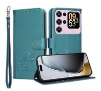 YUECXIN Étui de pour Oukitel C62/Oukitel C62 Pro, Cuir PU Portefeuille Coque Magnétique Flip Case avec Fonction Support Fente Carte Housse 360 Degrés Antichoc Protection, Vert Foncé