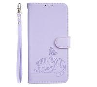 YUECXIN Étui de pour Vivo V70 FE 5G, Cuir PU Portefeuille Coque Magnétique Flip Case avec Fonction Support Fente Carte Housse 360 Degrés Antichoc Protection, Violet