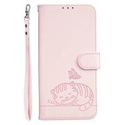 YUECXIN Étui de pour Xiaomi 17 Pro 5G, Cuir PU Portefeuille Coque Magnétique Flip Case avec Fonction Support Fente Carte Housse 360 Degrés Antichoc Protection, Rose