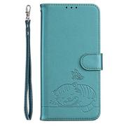 YUECXIN Étui de pour Xiaomi Redmi 14C / POCO C75, Cuir PU Portefeuille Coque Magnétique Flip Case avec Fonction Support Fente Carte Housse 360 Degrés Antichoc Protection, Vert Foncé