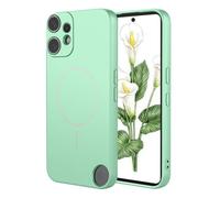 YUECXIN Magnétique Coque pour Nothing CMF Phone 2 Pro Compatible avec la Charge sans Fil Magsafe, Très Mince Doux Silicone Liquide Étui, Antichoc TPU Bumper Housse. Vert Clair