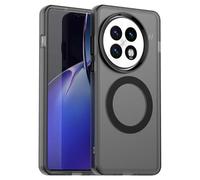 YUECXIN Magnétique Coque pour OnePlus 13 5G Compatible avec Magsafe, Très Mince Translucide Mate Dur PC Dos Étui, Souple TPU Bumper Antichoc Silicone Housse. Noir