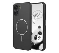 YUECXIN Magnétique Coque pour Oppo A6X 4G / 5G Compatible avec la Charge sans Fil Magsafe, Très Mince Doux Silicone Liquide Étui, Antichoc TPU Bumper Housse. Noir