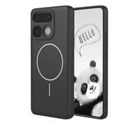 YUECXIN Magnétique Coque pour Realme 16 Pro+ Plus Compatible avec la Charge sans Fil Magsafe, Très Mince Doux Silicone Liquide Étui, Antichoc TPU Bumper Housse. Noir