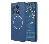 YUECXIN Magnétique Coque pour Xiaomi 14T Pro Compatible avec la Charge sans Fil Magsafe, Très Mince Doux Silicone Liquide Étui, Antichoc TPU Bumper Housse. Bleu