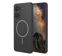 YUECXIN Magnétique Coque pour Xiaomi Poco X7 Pro Compatible avec la Charge sans Fil Magsafe, Très Mince Doux Silicone Liquide Étui, Antichoc TPU Bumper Housse. Noir