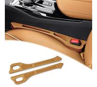 YUEDAM Remplisseur D'espace Siège Voiture pour BYD Seal U DM-i 2024（Audio on Right）, 2 pièces Siège de Voiture Gap Filler Pad Bouchon D'éCart Anti-Fuite Accessoires,E/Light-Brown
