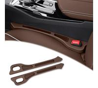 YUEDAM Remplisseur D'espace Siège Voiture pour BYD Seal U DM-i 2024（Audio on Right）, 2 pièces Siège de Voiture Gap Filler Pad Bouchon D'éCart Anti-Fuite Accessoires,C/Brown