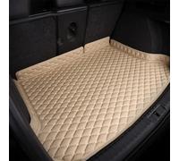 YUEDAM Tapis de Coffre Voiture pour Cayenne III SUV 2017 2018 2019 2020 2021 2022 2023 2024, Cuir sur Mesure Tapis Coffre ImerméAbles Antidérapant Tapis De Protection Coffre Accessoires,E/Beige