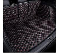 YUEDAM Tapis De Coffre Voiture pour VW Tiguan II Allspace 7 sièges 2017-2023 2024, Cuir PU Protection Coffre Voiture Et Anti-Usure Entièrement Entouré Tapis Coffre Voiture, C/Black and Red