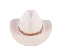 Yuedefly Chapeau de cowboy occidental pour homme et femme - Chapeau de cowgirl occidental à large bord - Chapeau de cowgirls de plage - Chapeaux de cowboys de bétail (beige), beige, Taille unique