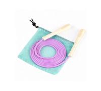 YUEDONG Corde à sauter lestée réglable de 5 mm pour femme - Corde à sauter en PVC sans enchevêtrement avec poignées texturées ergonomiques givrées mates antidérapantes, guide de positionnement du