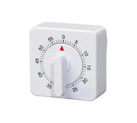 Yueeqian Minuteur de Cuisine Mécanique,60 Minutes Compte à Rebours Heure | Réglable Blanc Sans Piles avec Bouton Rotatif Minuteur Mécanique Portable Kitchen Timer pour Cuisine et Pâtisserie