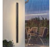 YUEEU 60CM Applique Murale Exterieur Longue Luminaire Exterieur Noire Etanche Ip65 LED Lumière Extérieur,Applique pour Jardins, Terrasses,Porche,Lumière Chaude Villa