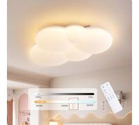 YUEEU Plafonnier LED Nuage Led Plafond Plafonnier Enfant, 40CM 3000K - 6000K Lampe Plafond Led Luminaire Plafonnier éclairage de Plafond Chambre bébé