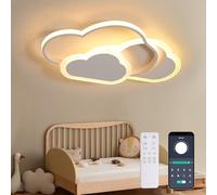 YUEEU Plafonnier LED Nuage Led Plafond Plafonnier Enfant, 42CM 3000K - 6000K Lampe Plafond Led Luminaire Plafonnier éclairage de Plafond Chambre bébé 32W