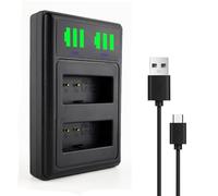 YUEFANSEN LP-E10 LC-E10 LC-E10C LC-E10E Chargeur À Double Emplacement, USB 10 W, Vitesse De Charge avec Écran LCD, Compatible avec Canon EOS Rebel T7 T6 T5 T3 T100 4000D 3000D 2000D 1500D 1300D 1200D