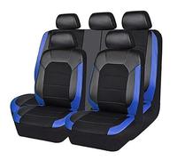 YUEGOO Ensembles de Housses de Siège Voiture pour Ford Puma 2019-2023, Couvre Sieges pour Avant et Arrière en Cuir imperméable, Compatible Airbag Latéral,A/Black-Blue