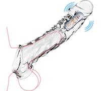 YUEGOO Gø-Dë Enorme Gaines Pour Péņę Realiste Pé Manchon de Verrouillage Pour Homme Vibratingk Péņę Manchon de Péņę Pour Hommes Thread Extensionk Sleeves Préservatifs Réutilisables