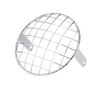 Yuegtik Pour Moto 7 "phare Grille Montage Latéral Couverture Universelle Lumière Protecteur Antibrouillard Gril(WHITE)