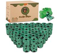 YUEHAO Sacs Ramasse-Crottes,640 Sac Chien Déjection,32 Rouleaux,Sacs pour Déjections Canines avec 1 Distributeur, Grands Etanches Sacs à Caca pour Animaux De Compagnie, Vert Sacs Ramasse Crottes.