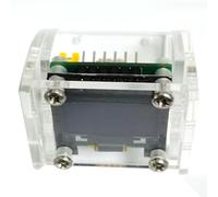 YUEHISY 0.96 Inch OLED Audio Spectrum Visualizer Module | 8 effets de intégrés, micro à faible latence, coque en acrylique transparente, circuit imprimé PCB