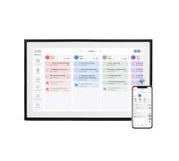 YUEHISY 15.6 "Calendrier Familial Interactif, Planificateur Numérique à écran Tactile HD avec Affichage Vidéo de Photo, Support de Bureau Mural, Synchronisation Multi-appareils (Cadre Noir)