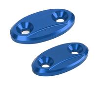 YUEHISY 2 Pièces Rétroviseur Moto Base Couvercle Alliage D'Aluminium (BLUE)