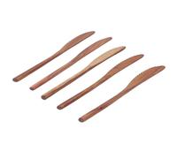 YUEHISY 5pcs Couteaux à Gâteau en Bois -Gâteau Réutilisable Multifonction | Ensemble complet pour un usage quotidien, idéal pour une variété d\'aliments et suffisant