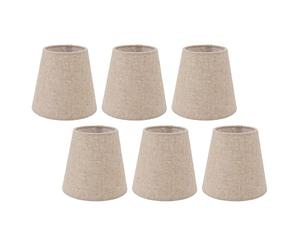 YUEHISY Abat-jour Tambour à Clipser en Tissu Résistant à L'usure pour un éclairage Sûr dans la Chambre à Coucher, le Lustre et Plus Encore, Paquet de 6