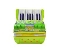 YUEHISY Accordéon à Boutons 17 Touches 6 Basses ABS avec Boucle pour | Facile à apprendre pour les débutants, plastique ABS inodore et inoffensif, son très agréable pour ou ensemble.