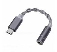 YUEHISY Adaptateur Casque USB C vers 3,5 Mm, Décodeur Audio de Type C, Haute Résolution 24 Bits 96 KHz, DAC CX31993, sans Perte, Faible Distorsion pour Les Appels Musicaux et Les (Silver)